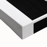 Close-up view of a stretched canvas artwork showcasing an abstract figurative design with vibrant colors, perfect for modern home decor and artistic expression.