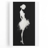 Stretched canvas artwork displaying an abstract figurative design in vibrant colors, ideal for modern home decor. Perfect for adding a unique artistic touch to any room.