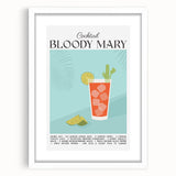 Abstract art print featuring swirling blue and green colors on a white framed canvas, ideal for dining room decor.