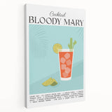 Large canvas depicting vibrant, colorful fruits and beverages, suitable for kitchen wall art.