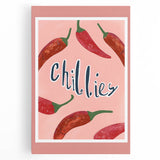 Black and white still life of assorted fruits on a stretched canvas, ideal for kitchen wall art.