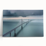 Landscape canvas art depicting a serene bridge scene, showcasing vibrant colors and intricate details, perfect for home decor or office enhancement. Ideal for art lovers seeking a calming aesthetic.