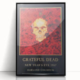 Grateful Dead Retro Wall Art - Vintage New Year's Eve 1987 Poster