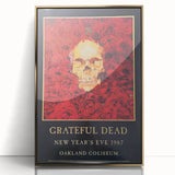 Grateful Dead Retro Wall Art - Vintage New Year's Eve 1987 Poster