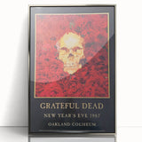 Grateful Dead Retro Wall Art - Vintage New Year's Eve 1987 Poster