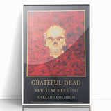 Grateful Dead Retro Wall Art - Vintage New Year's Eve 1987 Poster