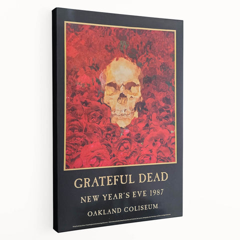 Grateful Dead Retro Wall Art - Vintage New Year's Eve 1987 Poster