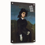 Realism Art Prints - Woman in a Riding Habit by Gustave Courbet Canvas Art
