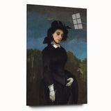 Realism Art Prints - Woman in a Riding Habit by Gustave Courbet Canvas Art