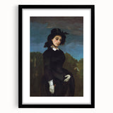 Realism Art Prints - Woman in a Riding Habit by Gustave Courbet Canvas Art