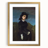 Realism Art Prints - Woman in a Riding Habit by Gustave Courbet Canvas Art