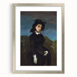 Realism Art Prints - Woman in a Riding Habit by Gustave Courbet Canvas Art