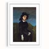 Realism Art Prints - Woman in a Riding Habit by Gustave Courbet Canvas Art
