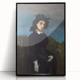 Realism Art Prints - Woman in a Riding Habit by Gustave Courbet Canvas Art