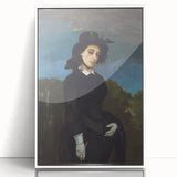 Realism Art Prints - Woman in a Riding Habit by Gustave Courbet Canvas Art