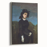 Realism Art Prints - Woman in a Riding Habit by Gustave Courbet Canvas Art