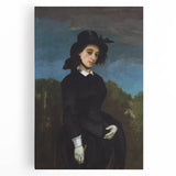 Realism Art Prints - Woman in a Riding Habit by Gustave Courbet Canvas Art