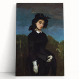 Realism Art Prints - Woman in a Riding Habit by Gustave Courbet Canvas Art