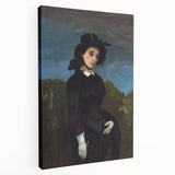 Realism Art Prints - Woman in a Riding Habit by Gustave Courbet Canvas Art