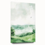 Misty Green Hills Nursery Wall Art - Baby Room & Kids Decor