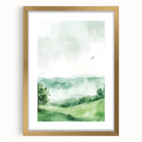 Misty Green Hills Nursery Wall Art - Baby Room & Kids Decor