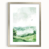 Misty Green Hills Nursery Wall Art - Baby Room & Kids Decor