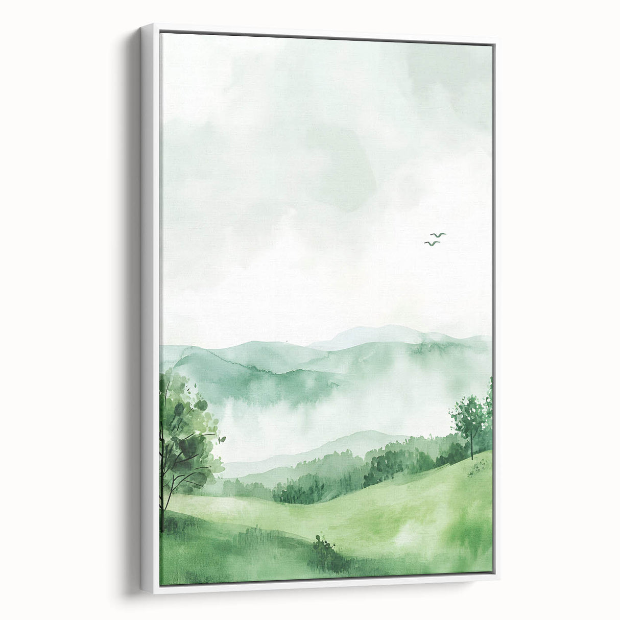 Misty Green Hills Nursery Wall Art - Baby Room & Kids Decor
