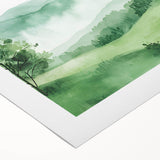 Misty Green Hills Nursery Wall Art - Baby Room & Kids Decor