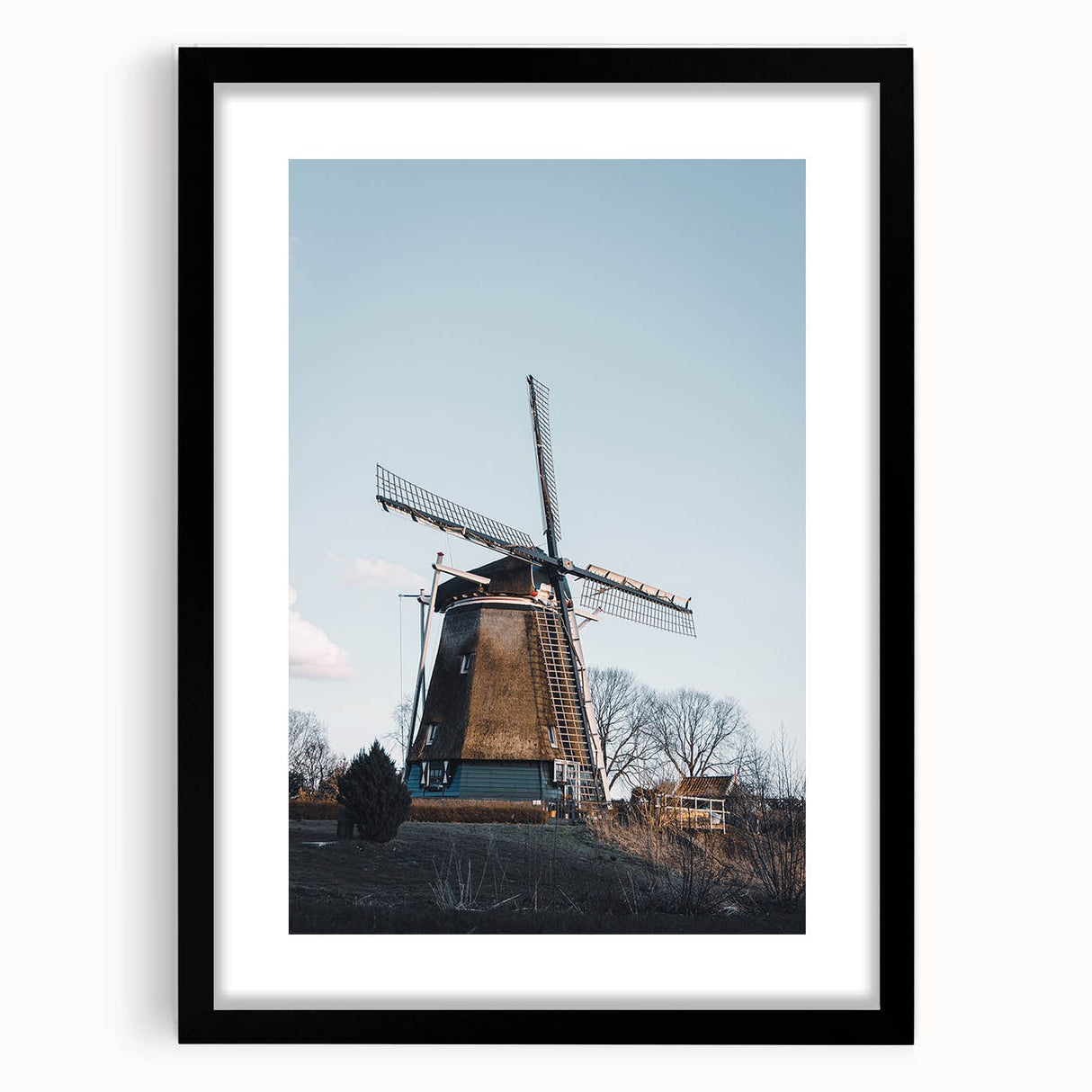 Extra large abstract art print featuring textured, colorful foliage in autumn hues on a black framed canvas.