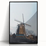 Large abstract wall art depicting autumn trees in red and orange hues on a black acrylic framed print.