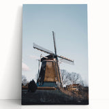 Large black and white stretched canvas depicting a serene autumnal forest, ideal for kitchen wall art or bedroom ambiance.