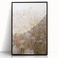 Large abstract wall art in mid-century modernist style, featuring vibrant summer hues on black framed acrylic.