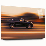 Speed Motion Photography Wall Art – Abstract Car in Sunset Tones