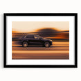 Speed Motion Photography Wall Art – Abstract Car in Sunset Tones