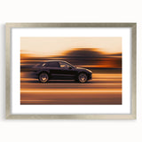 Speed Motion Photography Wall Art – Abstract Car in Sunset Tones