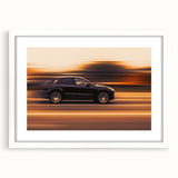 Speed Motion Photography Wall Art – Abstract Car in Sunset Tones
