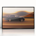 Speed Motion Photography Wall Art – Abstract Car in Sunset Tones