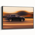 Speed Motion Photography Wall Art – Abstract Car in Sunset Tones
