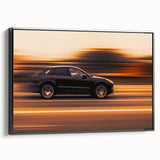Speed Motion Photography Wall Art – Abstract Car in Sunset Tones