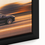 Speed Motion Photography Wall Art – Abstract Car in Sunset Tones