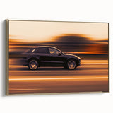 Speed Motion Photography Wall Art – Abstract Car in Sunset Tones
