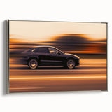 Speed Motion Photography Wall Art – Abstract Car in Sunset Tones