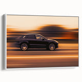 Speed Motion Photography Wall Art – Abstract Car in Sunset Tones