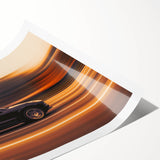 Speed Motion Photography Wall Art – Abstract Car in Sunset Tones