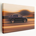 Speed Motion Photography Wall Art – Abstract Car in Sunset Tones