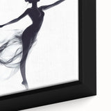 Smoky Grace – Minimalist Emotive Ballerina Silhouette Wall Art