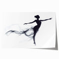 Smoky Grace – Minimalist Emotive Ballerina Silhouette Wall Art