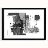 Black & White Abstract Bedroom Wall Art - Modern Canvas & Acrylic