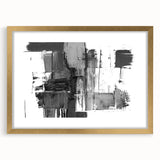 Black & White Abstract Bedroom Wall Art - Modern Canvas & Acrylic