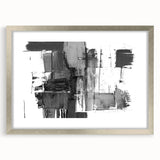 Black & White Abstract Bedroom Wall Art - Modern Canvas & Acrylic
